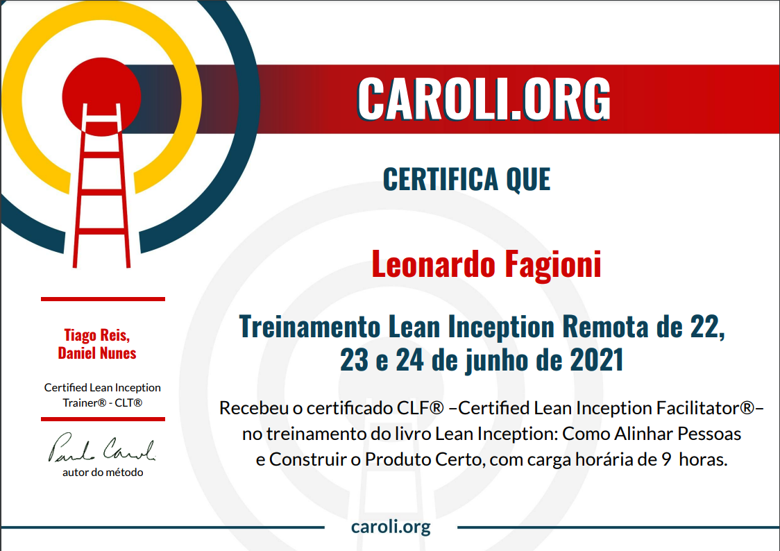 Certified Lean Inception Facilitator – CLF®